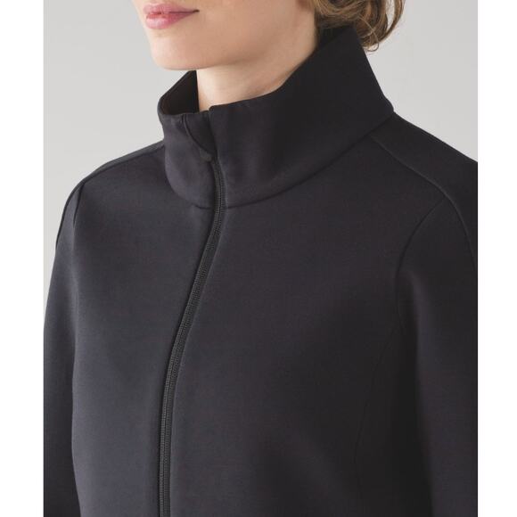 Lululemon Jacket Womens 4 Black Going Places Knit Full Zip Pockets - Picture 4 of 13